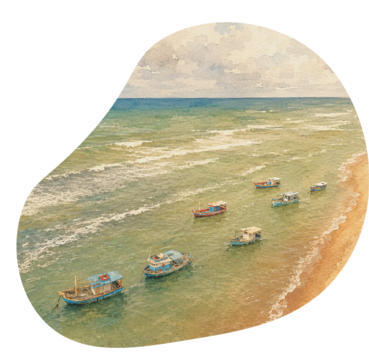Paisagem que representa o encontro entre o rio, o mar e o mangue em Subaúma