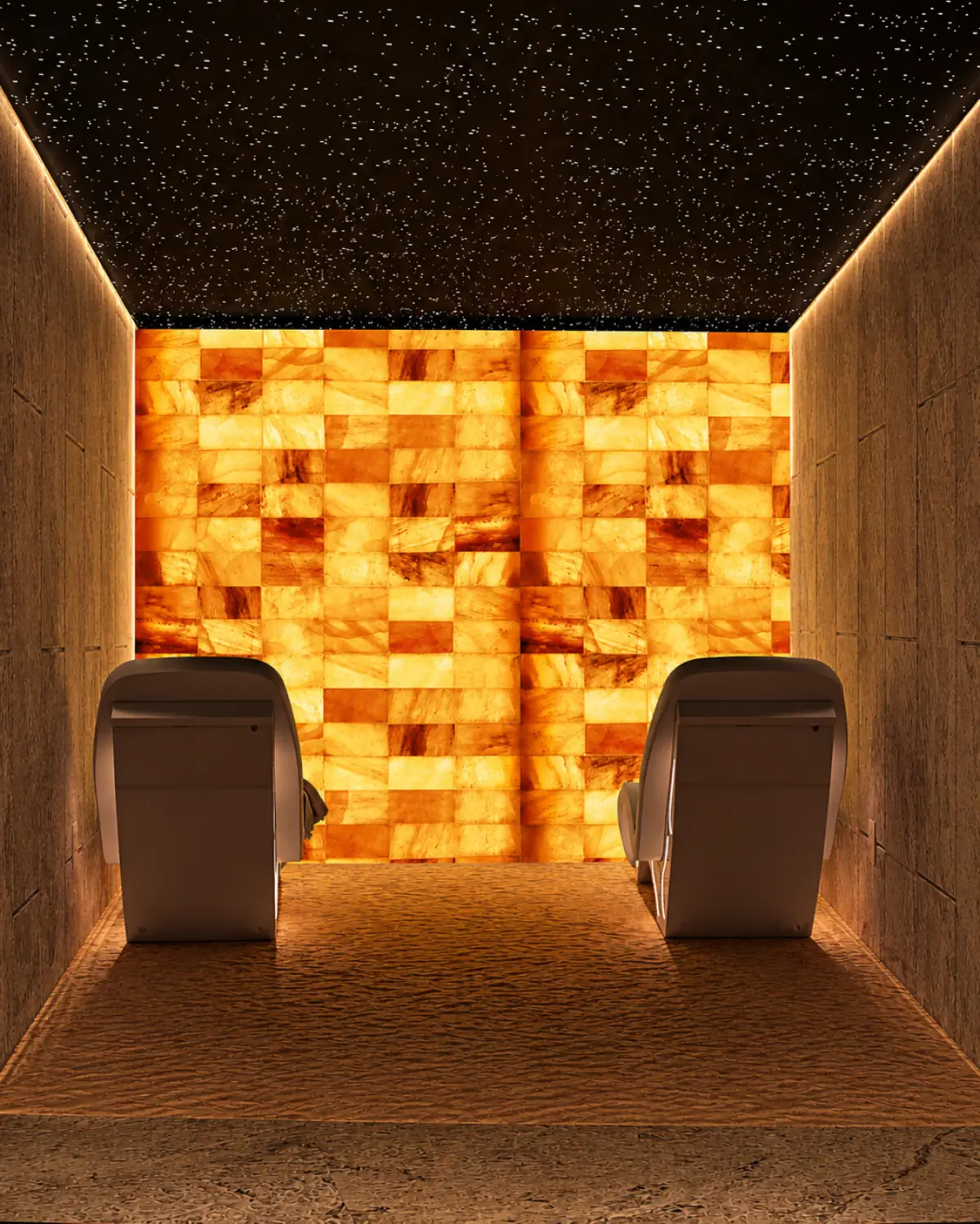 Sala de haloterapia no espaço de bem-estar Nanö